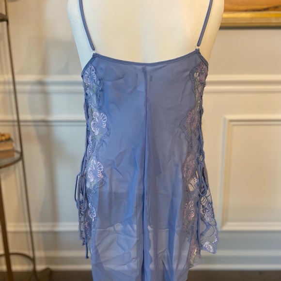 Shirley of Hollywood Periwinkle Lace Chemise Set - Picture 3 of 10